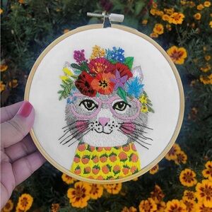 I FEEL PRETTY Embroidered Art